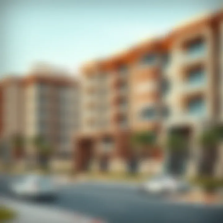 Modern residential buildings showcasing property types in Abu Hail