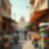 Vibrant market scene in Abu Hail highlighting local commerce