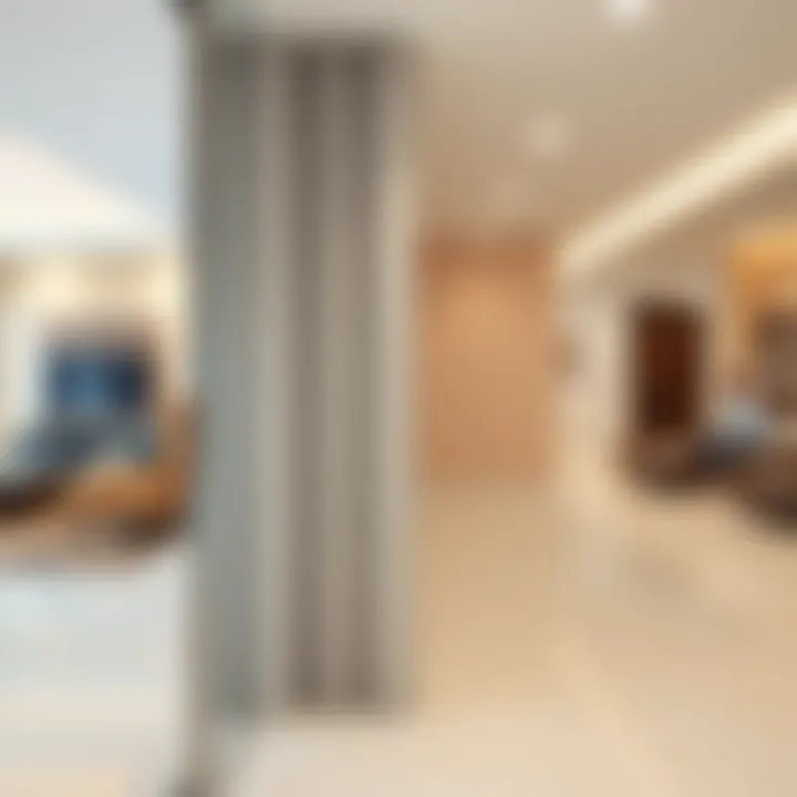 Close-up of high-quality partition materials