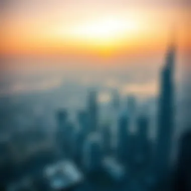 Stunning view of the skyline connecting Ajman and Dubai