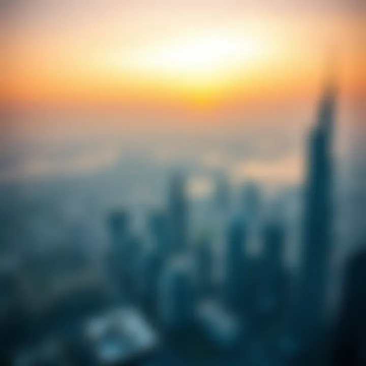 Stunning view of the skyline connecting Ajman and Dubai