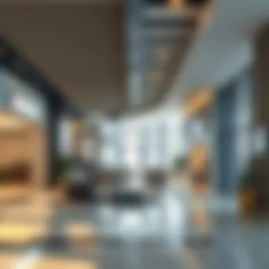 Interior layout design of a commercial space in Al Baker Plaza 3