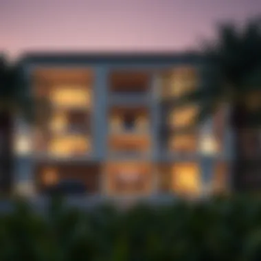 Stunning exterior view of Al Hathboor Residence showcasing modern architecture