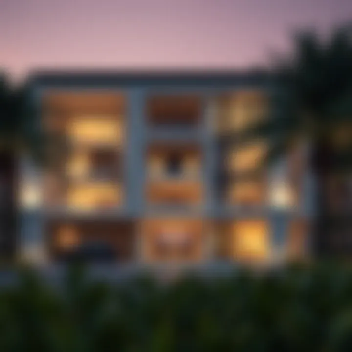 Stunning exterior view of Al Hathboor Residence showcasing modern architecture