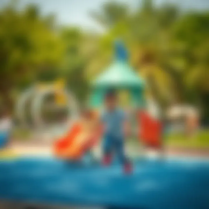 Children playing on the park's playground equipment