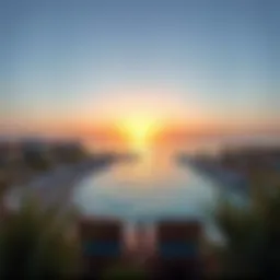 Breathtaking view of Alzora Beach at sunset