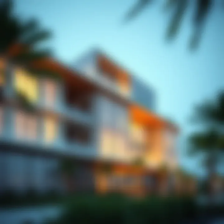 Architectural rendering of a sustainable building in Dubai