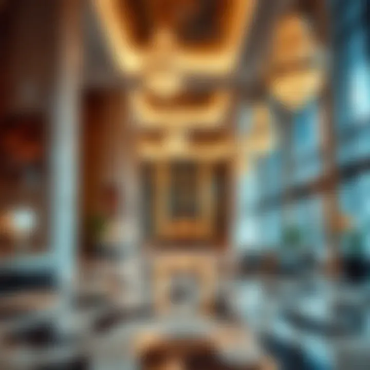 Elegant Lobby Design of Boulevard Tower Luxurious lobby area of Boulevard Tower with elegant design elements