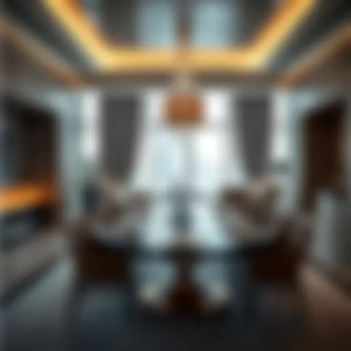 Sophisticated Dining - Interior of Burj Khalifa Residence Elegant dining space within a Burj Khalifa residence reflecting a sophisticated lifestyle