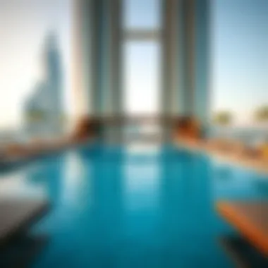 Luxury Amenities - Pools and Lounges at Burj Khalifa Exclusive amenities offered at Burj Khalifa residences, including pools and lounges