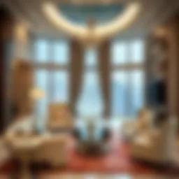 Luxurious interior of a Burj Khalifa residence showcasing elegant design elements