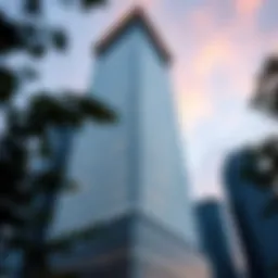 Striking facade of Cascades Tower showcasing modern architecture