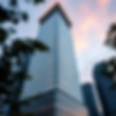 Striking facade of Cascades Tower showcasing modern architecture