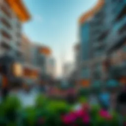 Panoramic view of Central Park City Walk showcasing its unique architectural features