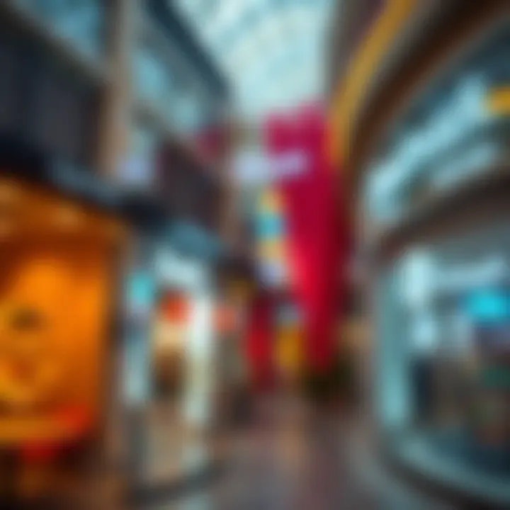 Vibrant retail and dining areas in Central Park City Walk enhancing urban lifestyle