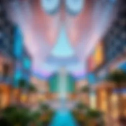 Majestic view of City Mall Madinat Zayed showcasing its innovative architecture