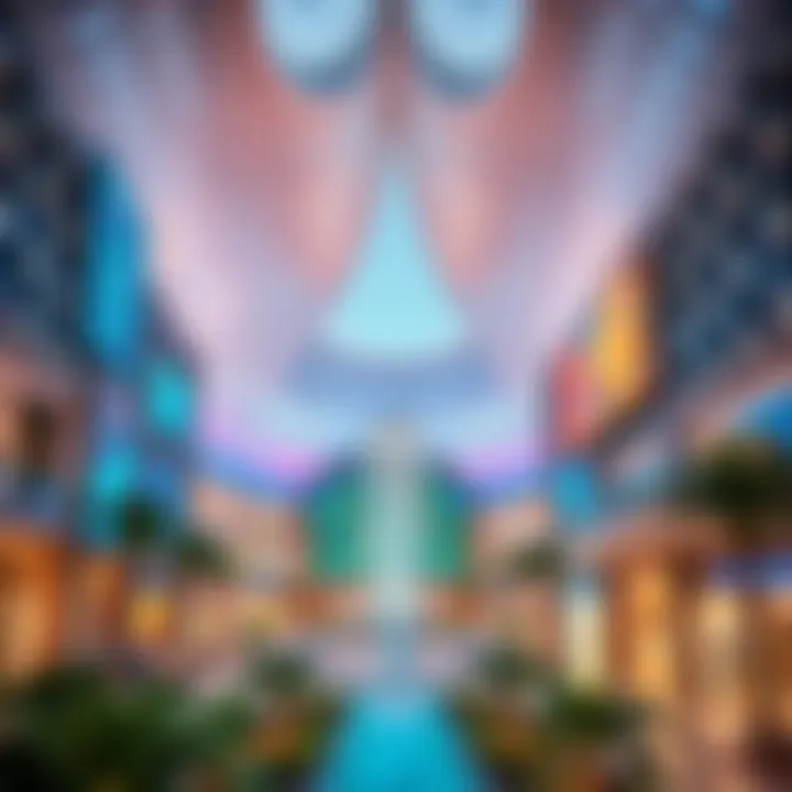 Majestic view of City Mall Madinat Zayed showcasing its innovative architecture