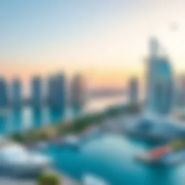 A serene view of the Dubai Marina.