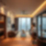 Stylish studio apartment interior design