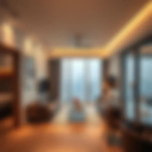 Stylish studio apartment interior design