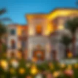 Exquisite architectural facade of Cove Rotana villas