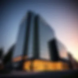 Stunning exterior view of the Diamond Business Center showcasing modern architecture