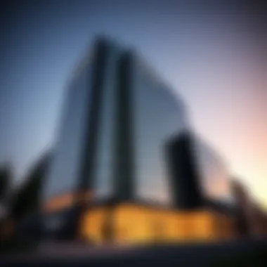 Stunning exterior view of the Diamond Business Center showcasing modern architecture