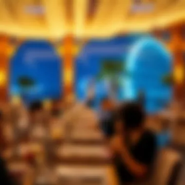 Vibrant Evening Dining Atmosphere Vibrant atmosphere of an evening dining experience