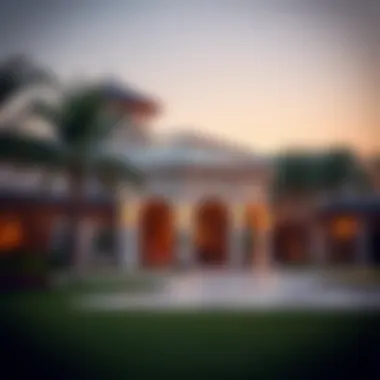 Elegance of Dubai's Golf Clubhouse The elegant clubhouse of a premier Dubai golf course, epitomizing luxury and sophistication.