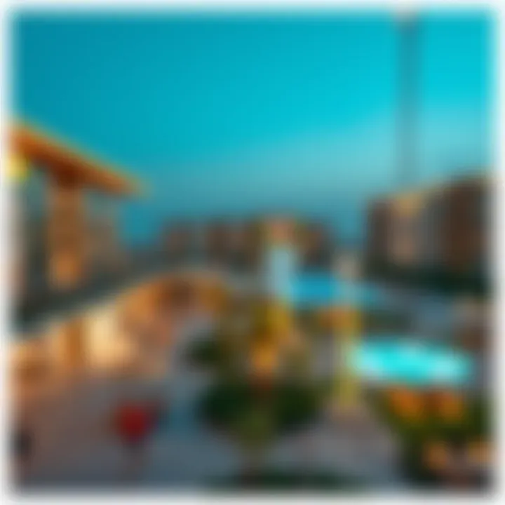 Community Life: The Heart of Dubai Sports City Panoramic view of the community spaces in Dubai Sports City, highlighting its lifestyle appeal