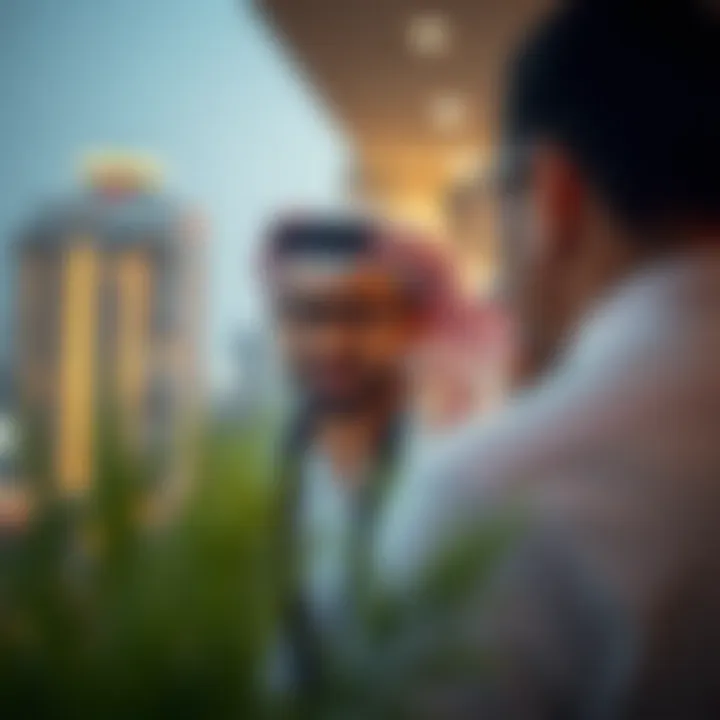 Expatriate examining real estate options in the UAE