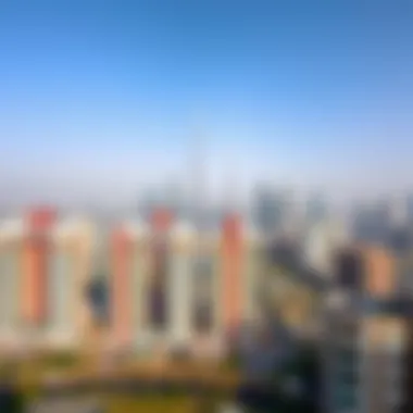 Panoramic view of Dubai skyline showcasing high-rise apartments