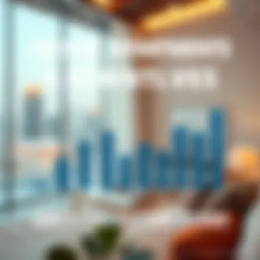 An infographic depicting rental price trends in Dubai for one-bedroom apartments