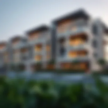 Modern residential developments in Al Aqaar area