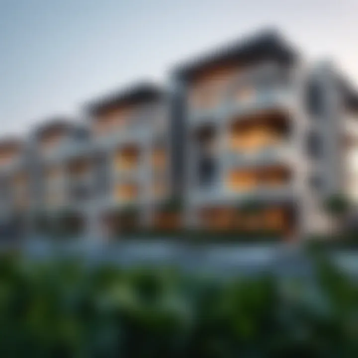 Modern residential developments in Al Aqaar area