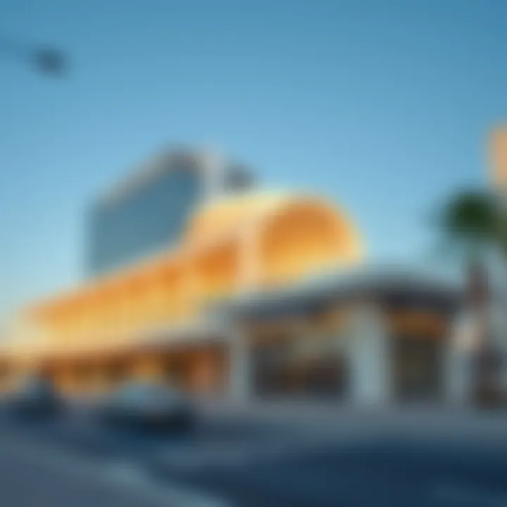 Exterior view of Al Ghubayba Metro Station showcasing its modern architecture