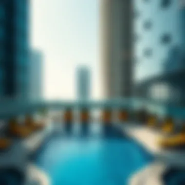 Architectural Marvel of Aura Sky Pool Architectural details of the Aura Sky Pool highlighting its innovative design elements.