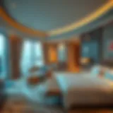 Luxurious hotel room with modern furnishings in Dubai