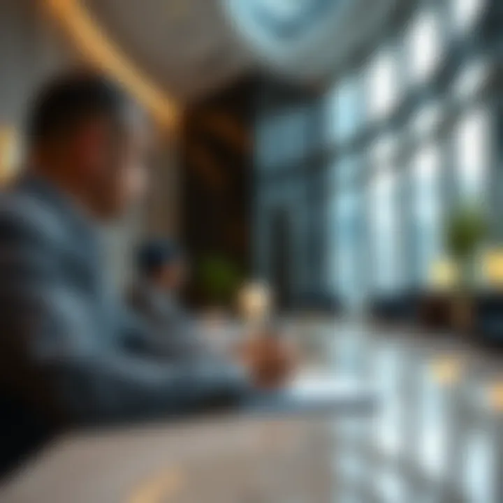 Investors analyzing opportunities at Azizi Office