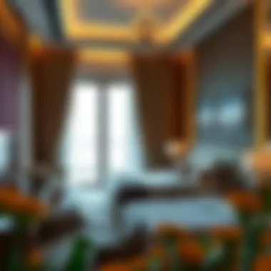 Luxurious One-Bedroom Apartment Interior Luxurious interior of a one-bedroom apartment in Dubai