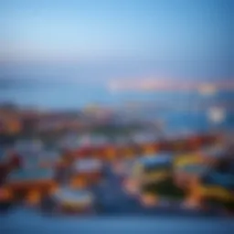 A panoramic view of Umm Al Quwain showcasing its vibrant skyline and serene water bodies.