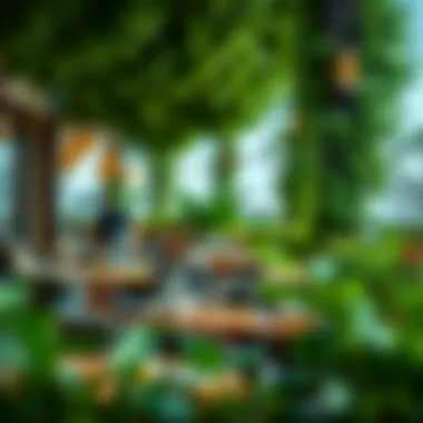 Alfresco Dining Experience in Business Bay An outdoor seating area filled with lush greenery