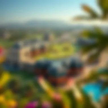 Stunning aerial view of Damac Golf Greens showcasing the lush landscape