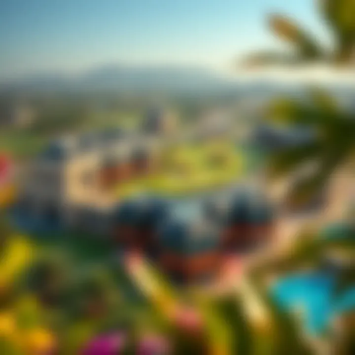 Stunning aerial view of Damac Golf Greens showcasing the lush landscape