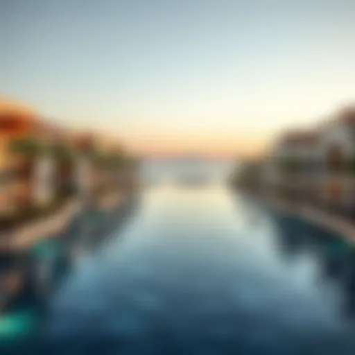 Stunning waterfront view of Damac Marbella showcasing luxury residences