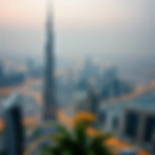 Stunning view of the Burj Khalifa and surrounding skyline