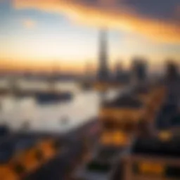 Stunning view of Deira skyline at dusk