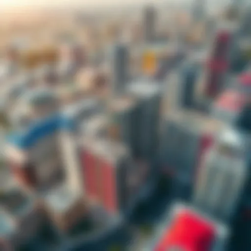 Aerial view of District 3 showcasing the blend of residential and commercial architecture.