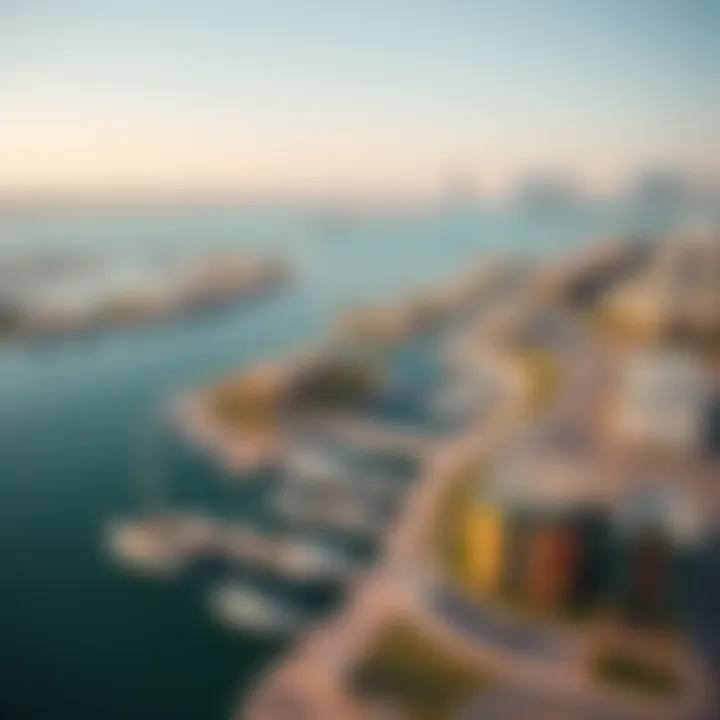 Strategic Location of Dubai Creek Harbour Aerial view showcasing the strategic location of Dubai Creek Harbour