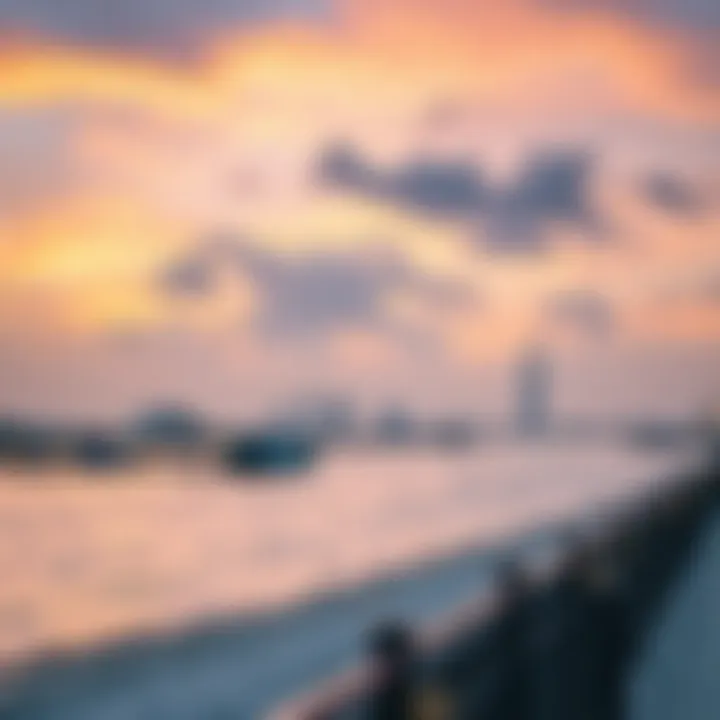 Sunset Serenity at Dubai Creek Harbour Beach Stunning sunset view over Dubai Creek Harbour Beach